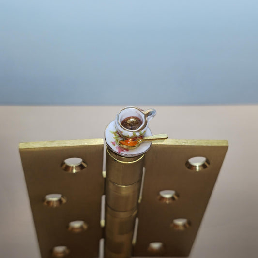 Teacup Red Floral Hinge Head